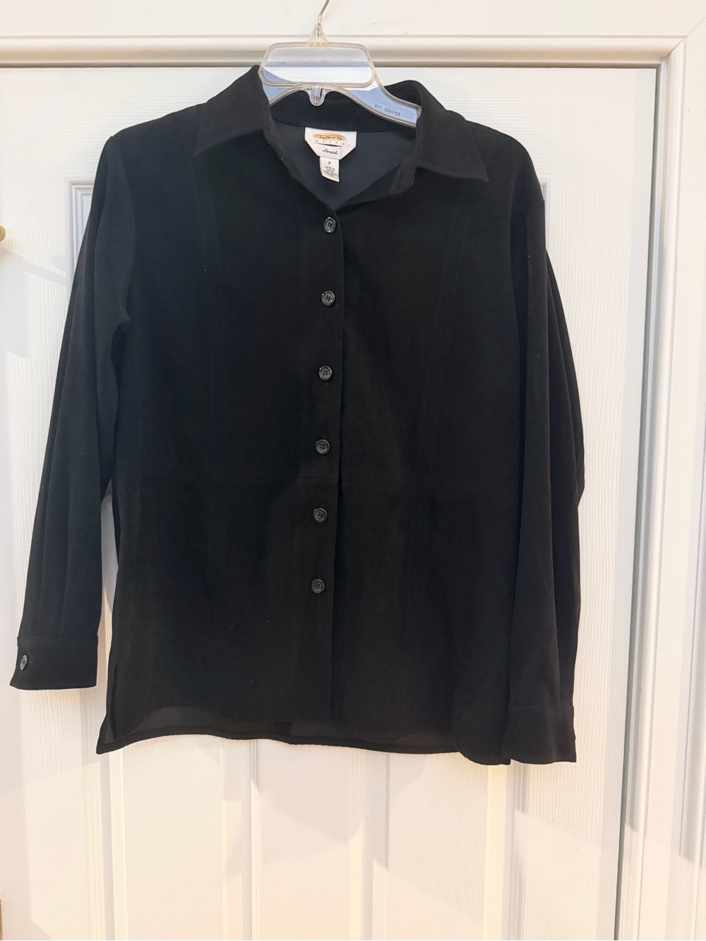 Ladies Size P "Talbots" Black Button-Front Blouse Jacket GUC